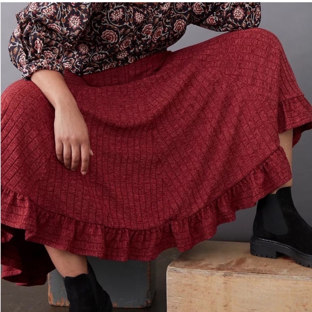 Anthropologie Pauline Midi Skirt
